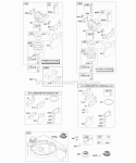Carburetor Fuel Supply Diagram and Parts List for 127605-0406-B1  Briggs and Stratton Engine